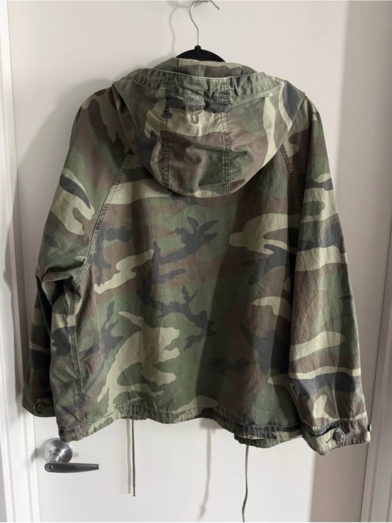 TNA Jackets & Blazers - Aritzia TNA "Rhone" Camo Green Military Lightweight Hooded Bomber Jacket